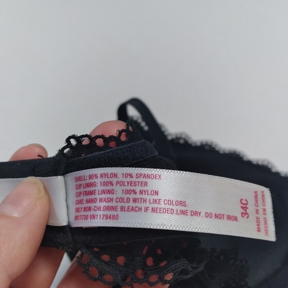 Xhilaration Black Lace Longline Bra Size 34C - Picture 11 of 13